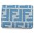 Fendi Tri-fold Canvas Portemonnaie Blau - Ansicht 3