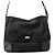 Borsa a tracolla in pelle e nylon con logo GG in rilievo di Gucci Nero