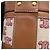 Céline Borsa Celine Triomphe Tambour Small Marrone Rosso Beige - vista 6