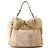 Borsa Tote Prada in pelliccia beige