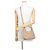 Borsa Balenciaga BB Soft Hobo in pelle beige - vista 5