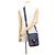 Borsa a tracolla Prada Triangle in pelle Saffiano Arancione Blu navy - vista 4