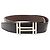 Hermès Hermes H O Carre Gürtel Doppelseitig Wendbar Braun Schwarz
