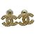 Orecchini a lobo Chanel Coco Mark con strass D'oro