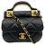Timeless Chanel Matelassé Mini Chain Wallet Schwarz