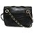 Chanel Vintage Envelope Flap Chevron Calfskin Nero - vista 2
