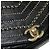 Chanel Vintage Envelope Flap Chevron Calfskin Nero - vista 7
