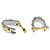 Gemelli Cartier Panthère in oro giallo 18K D'oro - vista 3