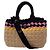 Prada Handtasche aus Raffia Beige Multicolour Mehrfarben