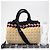 Prada Handtasche aus Raffia Beige Multicolour Mehrfarben - Ansicht 3
