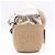 Borsa a tracolla Chloé Woody Small Basket in rafia e lino Marrone Beige - vista 2