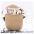 Borsa a tracolla Chloé Woody Small Basket in rafia e lino Marrone Beige - vista 3