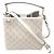 Borsa Secchiello Piccola Gucci GG Emblem Bianco Beige
