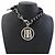 Choker Balenciaga in metallo nero e argento - vista 13