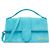 Jacquemus Le Grand Bambino Flap Suede Grand Bambino Turchese