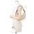 Borsa a tracolla in pelle Prada Arche Small Beige - vista 4
