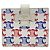 Céline Celine Triomphe Canvas Medium Strap Wallet White Red Blue