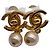 Chanel Coco Mark Clip-Ohrringe mit Kunstperlen Golden
