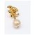 Chanel Coco Mark Clip-Ohrringe mit Kunstperlen Golden - vue 2