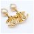 Chanel Coco Mark Clip-Ohrringe mit Kunstperlen Golden - vue 6