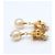 Chanel Coco Mark Clip-Ohrringe mit Kunstperlen Golden - vue 7
