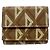 Christian Dior CD Diamond Compact Wallet 2ESBC110 Brown Cream