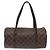 Louis Vuitton Papillon Borsa Cilindrica Damier Ebene Marrone - vista 3