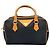 Borsa a mano Yves Saint Laurent in tela nera e pelle Marrone Nero