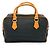 Borsa a mano Yves Saint Laurent in tela nera e pelle Marrone Nero - vista 2