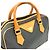 Borsa a mano Yves Saint Laurent in tela nera e pelle Marrone Nero - vista 3