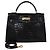 Hermès Hermes Kelly Sellier 32 in Coccodrillo Porosus Nero con hardware Gold