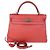 Hermès Borsa Hermes Kelly Returne 32 in pelle Clemence rossa con hardware in palladio Rosso