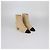 Botas de cano curto com bico arredondado, acolchoadas e com tachas Chanel Beige, Black Suede Preto Bege - vista 2