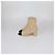 Botas de cano curto com bico arredondado, acolchoadas e com tachas Chanel Beige, Black Suede Preto Bege - vista 4
