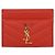 Tarjetero Saint Laurent de piel acolchada roja Cassandre