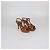 Sandali platform in pelle verniciata marrone Saint Laurent - vista 2