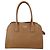 Borsa satchel aperta in pelle marrone Prada