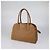 Borsa satchel aperta in pelle marrone Prada - vista 2