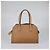 Borsa satchel aperta in pelle marrone Prada - vista 3