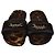 Ciabatte con catena in pelo di vitello stampa leopardata marrone/nero Tom Ford