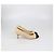 Chanel Beige/Black Pumps aus gestepptem Leder mit CC-Kappe - Ansicht 3
