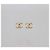 Orecchini a lobo Chanel Gold Tone CC Crystals D'oro - vista 3