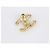 Orecchini a lobo Chanel Gold Tone CC Crystals D'oro - vista 4