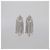 Orecchini a clip Alessandra Rich Silver Tone Square Crystal Cascade Drop Argento - vista 3