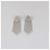 Orecchini a clip Alessandra Rich Silver Tone Square Crystal Cascade Drop Argento - vista 4