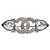 Spilla Chanel logo CC in metallo tono argento e cristalli