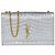 Borsa a spalla Medium Kate in pelle embossed effetto coccodrillo argento Saint Laurent