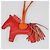 Hermès Hermes Orange/Cornaline Milo Leather Rodeo PM Bag Charm Rosso Arancione - vista 3