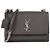 Borsa a tracolla media Sunset in pelle grigia Saint Laurent Grigio antracite