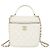 Borsa Vanity Case Chanel in pelle caviar matelassé bianca Bianco